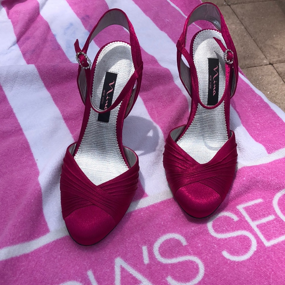 Nina New York Pink Satin with rhinestones